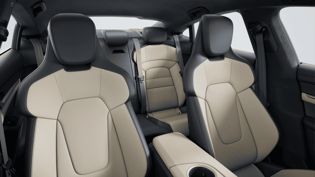 Two-tone Olia Club leather, Basalt Black Atacama Beige